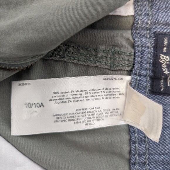 OshKosh B'gosh Boys' Cargo Shorts, Size 10, Olive Green, Casual Outdoor Wear - Picture 4 of 5